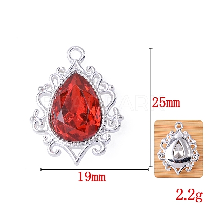 Glass Rhinestone Pendants FIND-WH0021-91S-07-1