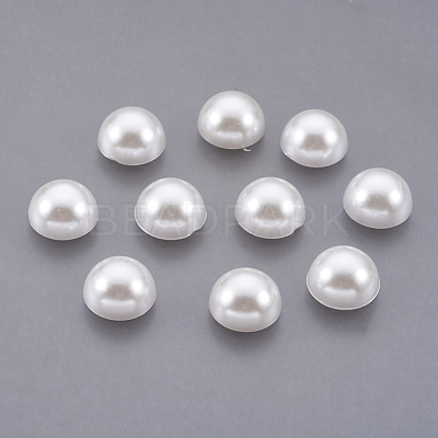 ABS Plastic Imitation Pearl Cabochons SACR-S738-11mm-Z9-1