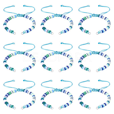 Handmade Polymer Clay Heishi Bead Bracelet Making AJEW-TAC00080-1