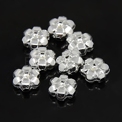 Plating Plastic Acrylic Flower Spacer Beads LS-X-PACR-L004-05S-1