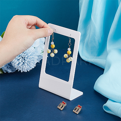 Acrylic Earring Display Stands EDIS-WH0012-46B-1
