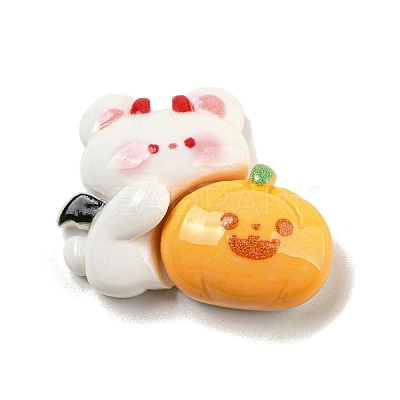 Halloween Theme Opaque Resin Decoden Cabochons RESI-E057-02I-1