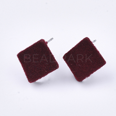 Flocky Iron Stud Earring Findings X-IFIN-S704-36A-1