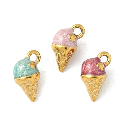 304 Stainless Steel Enamel Charms STAS-K306-33G-1