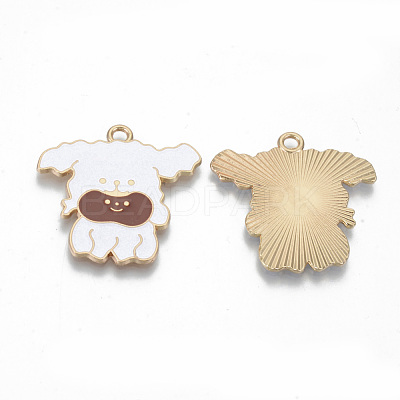 Alloy Enamel Pendants X-ENAM-T011-35KC-RS-1