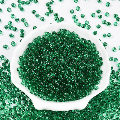 3/0 Baking Paint Glass Fringe Seed Beads SEED-A034-04I-1