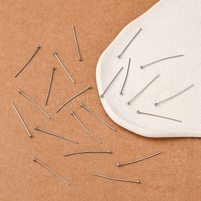 Tarnish Resistant 304 Stainless Steel Ball Head pins STAS-N017-02-30mm-1