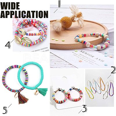 Handmade Polymer Clay Beads X-CLAY-R067-6.0mm-11-1