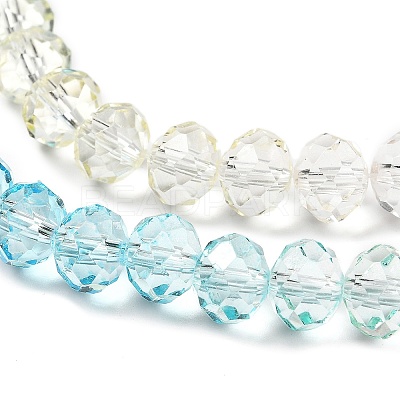 Transparent Painted Glass Beads Strands X1-DGLA-A034-T8mm-A21-1