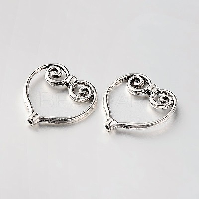 Heart Tibetan Style Alloy Beads PALLOY-N0114-03AS-1