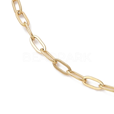 2.5MM 304 Stainless Steel Paperclip Chain Anklets AJEW-AN00749-1