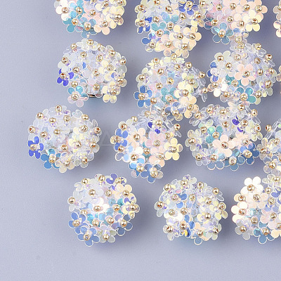 PVC Paillette Cabochons FIND-S321-01G-1