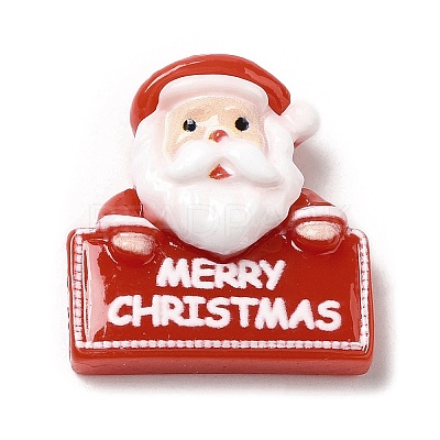Christmas Theme Opaque Resin Cabochons LS-RESI-E043-01C-1