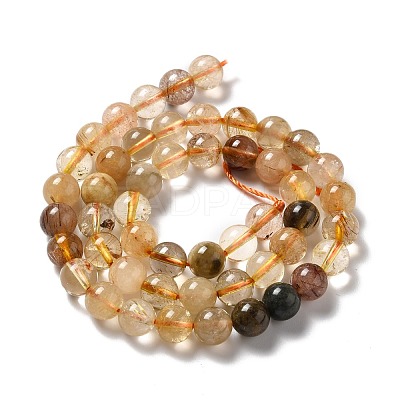 Natural Rutilated Quartz Beads Strands G-B029-B02-03-1
