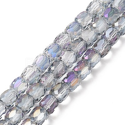 Electroplate Opaque Glass Beads GLAA-F108-10A-15-1