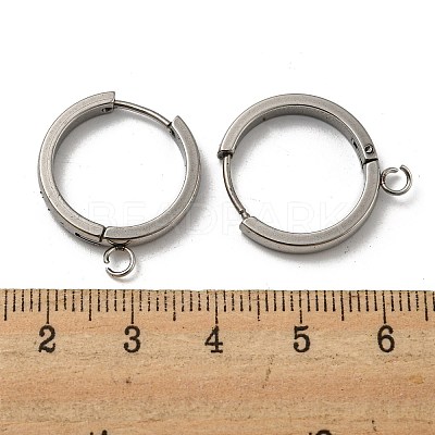 Tarnish Resistant 201 Stainless Steel Huggie Hoop Earrings Findings STAS-A167-01P-P-1