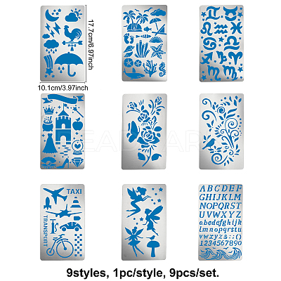 9 Style Steel Cutting Dies Stencils DIY-BC0002-76B-1