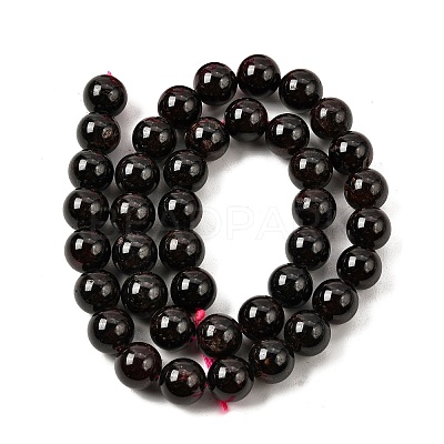 Natural Garnet Gemstone Bead Strands G-R263-10mm-1