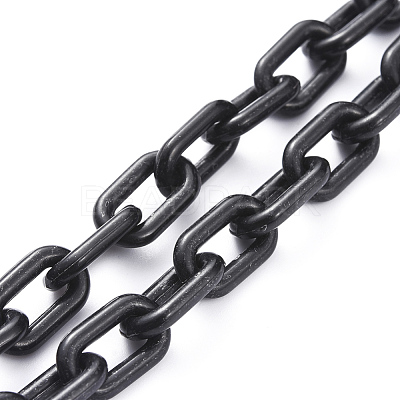 Personalized ABS Plastic Cable Chain Necklaces NJEW-JN02849-01-1