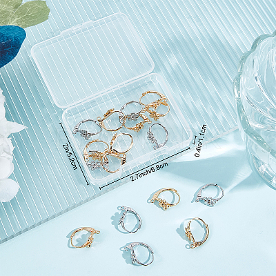 24Pcs 2 Colors Brass Leverback Earring Findings KK-BBC0004-28-1