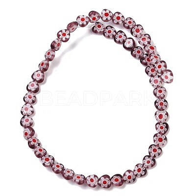 Handmade Millefiori Lampwork Beads Strands LAMP-G166-15F-1