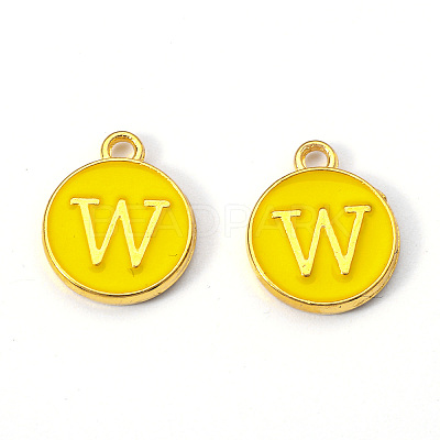 Golden Plated Alloy Enamel Charms LS-ENAM-S118-09W-1