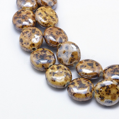 Eco-Friendly Glazed Porcelain Beads PORC-P027-B07-1