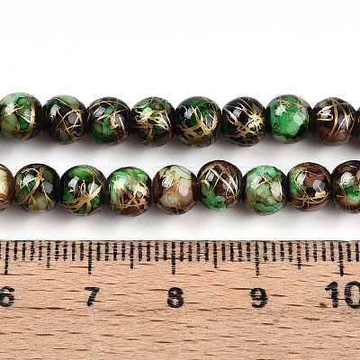 Baking Paint Glass Beads X1-DGLA-N003-6mm-B07-1
