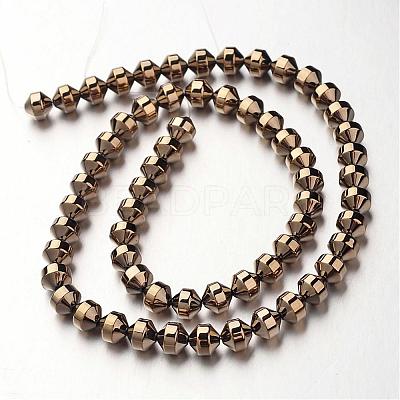 Electroplate Non-magnetic Synthetic Hematite Bead Strands G-F300-31A-06-1
