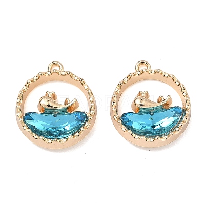 Alloy Glass Pendants FIND-B061-05G-A04-1