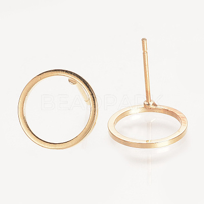Brass Ear Stud Findings KK-S336-33G-1