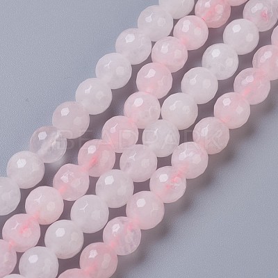 Natural Rose Quartz Beads Strands X-G-C065-8mm-3-1