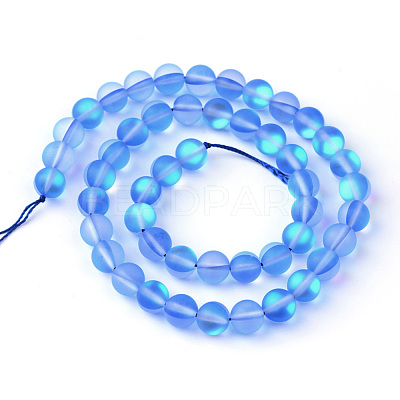 Synthetic Moonstone Beads Strands X-G-R375-8mm-A11-1