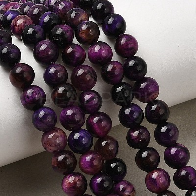 Grade AB Natural Tiger Eye Beads Strands G-B133-A02-6MM-04-1