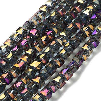 Electroplate Glass Bead Strands EGLA-R064-6mm-08-1