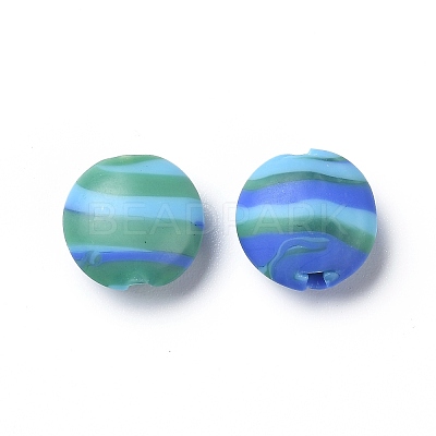 Handmade Frosted Lampwork Beads LAMP-H058-03-1