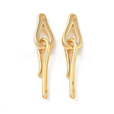 Brass Hook and S-Hook Clasps KK-Z136-41C-G-1