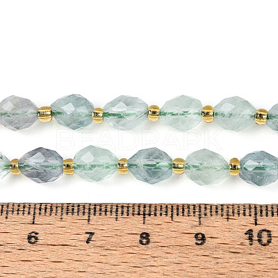 Natural Green Fluorite Beads Strands G-N342-53-8x6-12-1