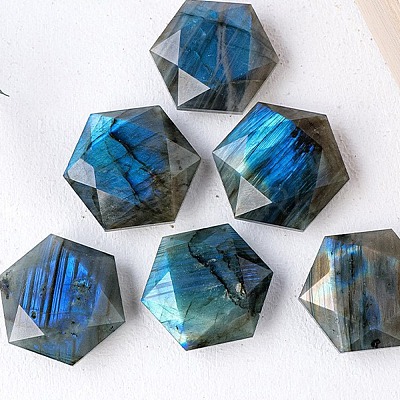 Natural Labradorite Carved Healing Star of David Ornaments PW-WG41086-01-1