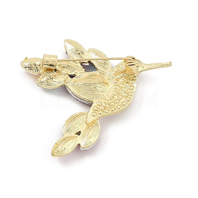 Alloy Rhinestone Lapel Pin Brooches for Clothes AL-CBAC0F3-01G-02-1