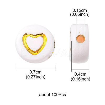 Plating Acrylic Beads PACR-YW0001-12-1