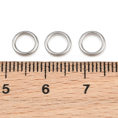304 Stainless Steel Closed Jump Rings STAS-G393-06P-07-1