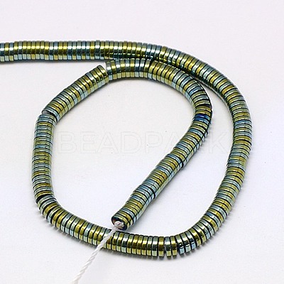 Electroplate Non-magnetic Synthetic Hematite Beads Strands G-J164A-4mm-08-1