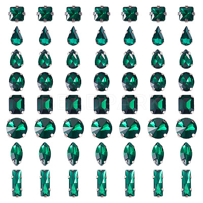 80Pcs 8 Styles Sew on Rhinestone RGLA-TA0001-11A-1