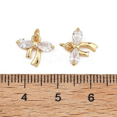 SHEGRACE Brass Clear Cubic Zirconia Charms XGRQ2O472-422G-1