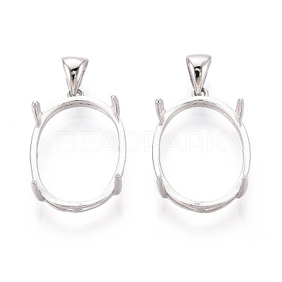 925 Sterling Silver Pendant Claw Cabochon Settings STER-N016-44C-P-1