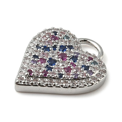 Brass Micro Pave Cubic Zirconia Pendants KK-I276-29P-01-1