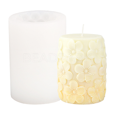 Column with Round DIY Candle Silicone Molds DIY-WH0265-61-1