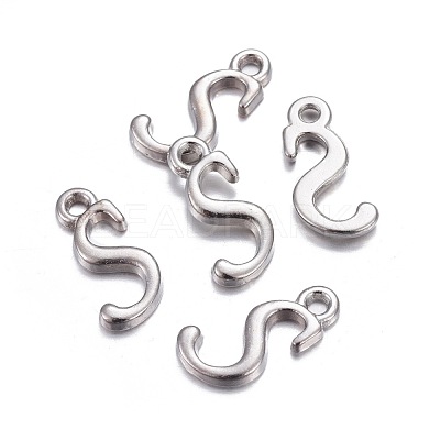 Alloy Letter Pendants PALLOY-X0037-68P-1