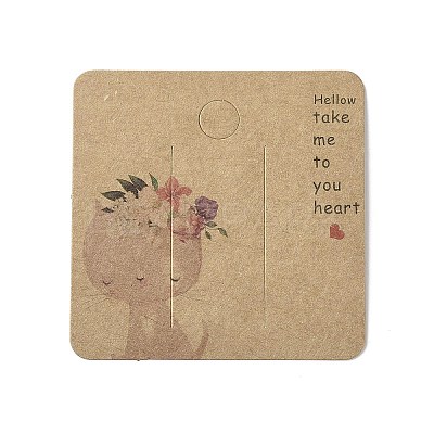 Square Paper Hair Clip Display Cards DIY-B061-01A-03-1